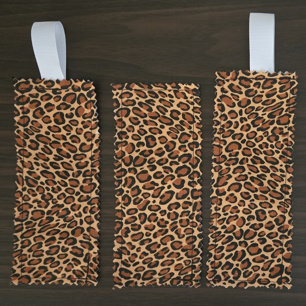 Handmade sewn bookmarks set of 3